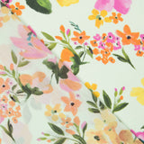 Double Gaze Polyester Flowers Vert - Ribes y Casals