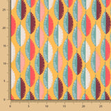 Tissu Coton Plumes Ocre Maxi - Ribes y Casals