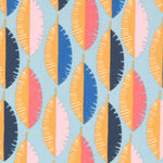 Tissu Coton Maxi Plumes Vertes - Ribes y Casals