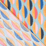 Tissu Coton Maxi Plumes Vertes - Ribes y Casals