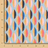 Tissu Coton Maxi Plumes Vertes - Ribes y Casals