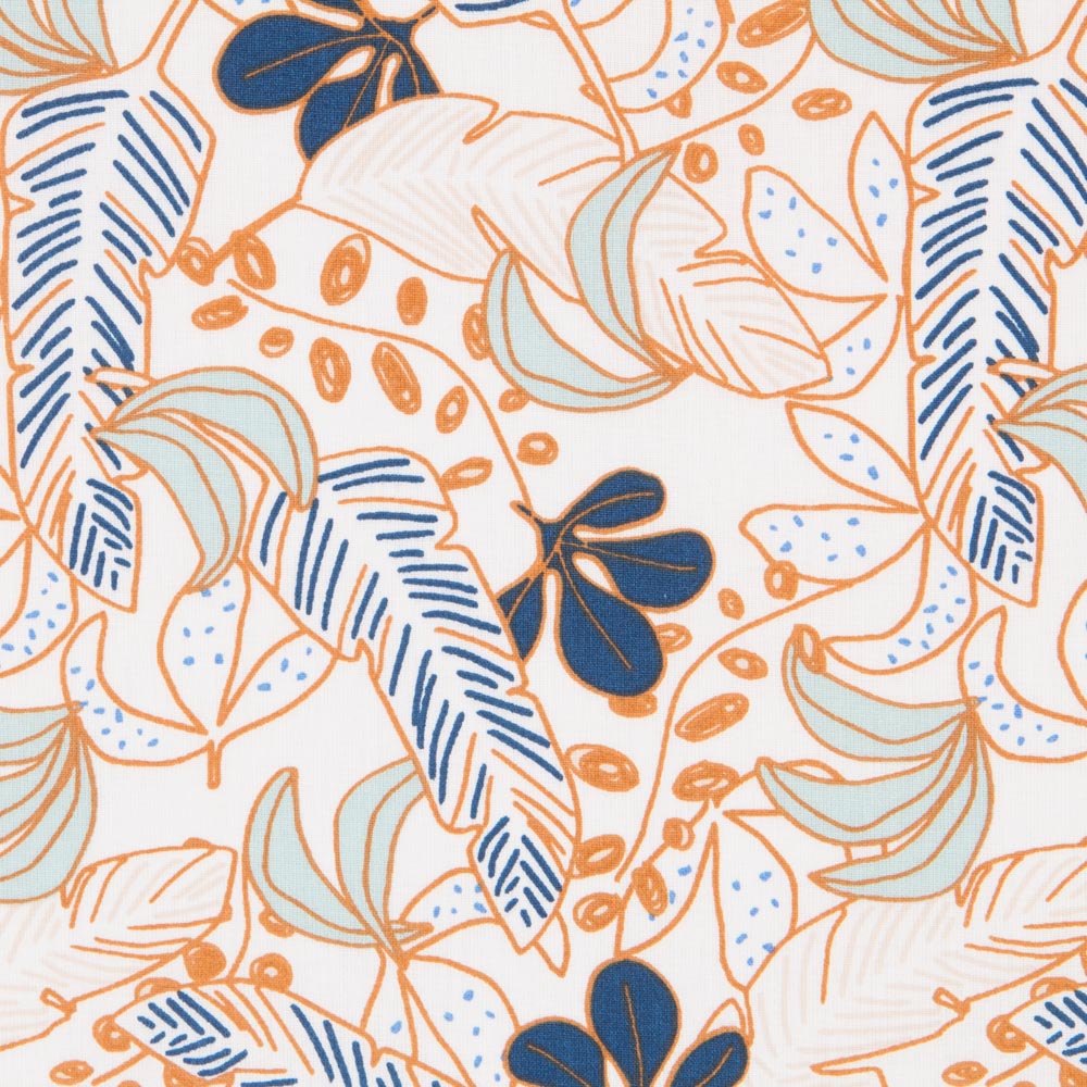Tissu Coton Tropical Maxi Écru - Ribes y Casals