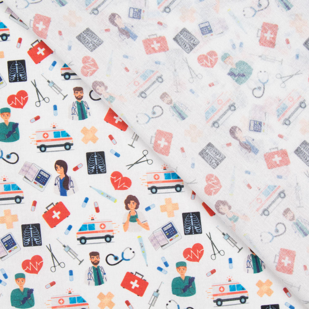 Popeline Hôpital Blanc - Ribes y Casals