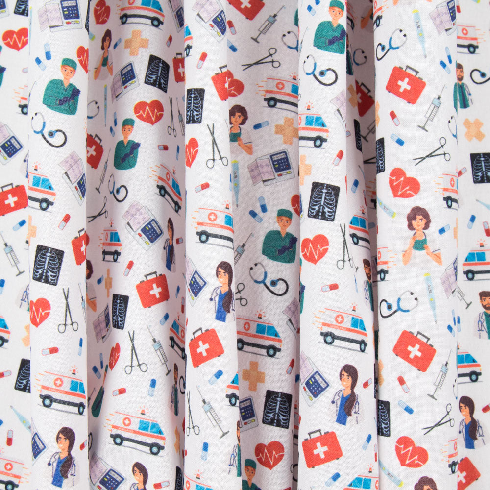 Popeline Hôpital Blanc - Ribes y Casals