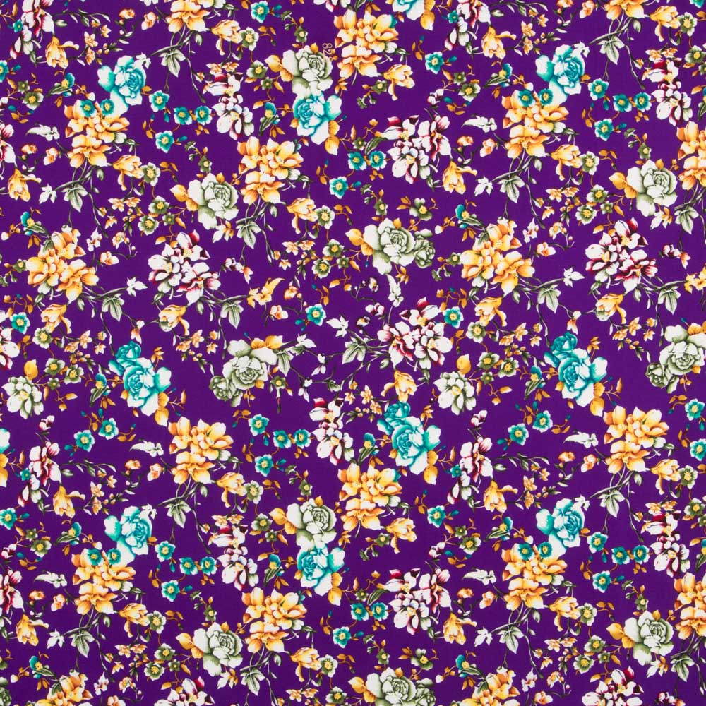 Crêpe Polyester Crétonne Violet - Ribes y Casals