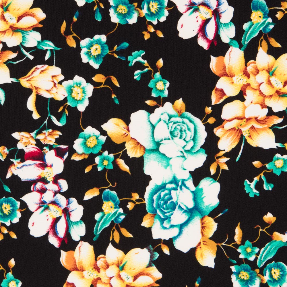 Crêpe Polyester Noir Crétonne - Ribes y Casals