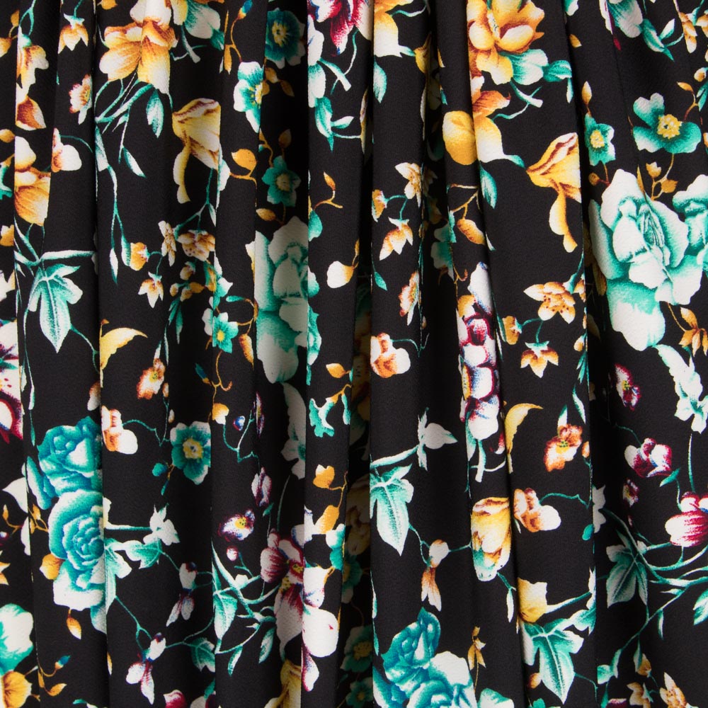 Crêpe Polyester Noir Crétonne - Ribes y Casals