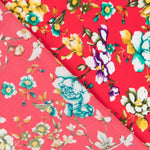 Crêpe Polyester Crétonne Rouge - Ribes y Casals