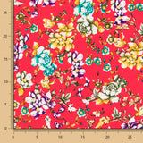 Crêpe Polyester Crétonne Rouge - Ribes y Casals