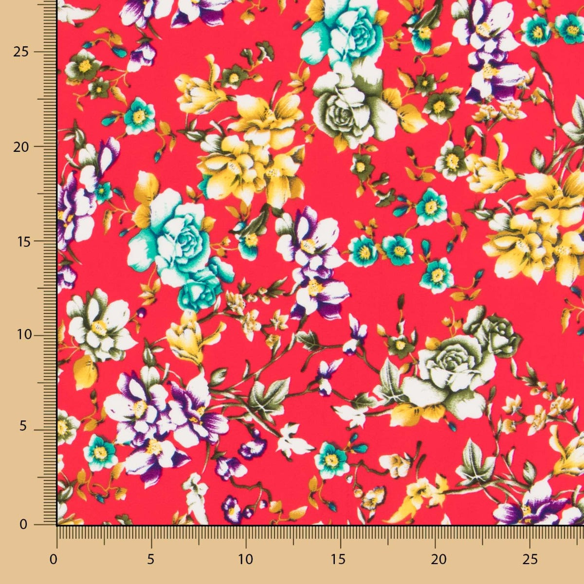 Chute Crêpe Polyester Crétonne Rouge 130x140 cm - Ribes y Casals