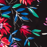 Crêpe Polyester Noir Coups Pinceau - Ribes y Casals