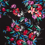 Crêpe Polyester Noir Coups Pinceau - Ribes y Casals