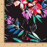 Crêpe Polyester Noir Coups Pinceau - Ribes y Casals