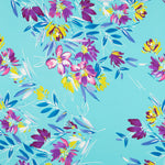 Crêpe Polyester Coups de Pinceau Aiguemarine - Ribes y Casals