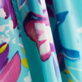 Crêpe Polyester Coups de Pinceau Aiguemarine - Ribes y Casals