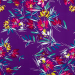 Crêpe Polyester Coups de Pinceau Violet - Ribes y Casals