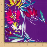 Crêpe Polyester Coups de Pinceau Violet - Ribes y Casals