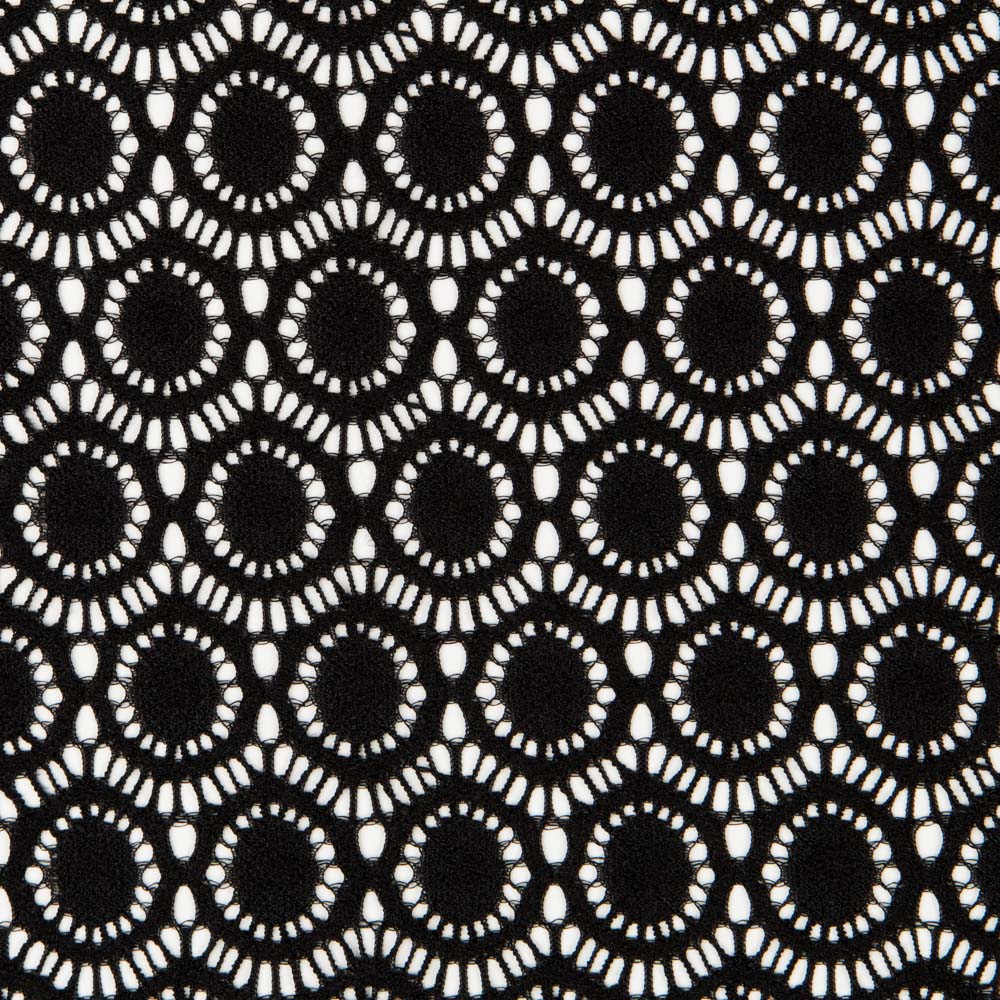Dentelle Élastique Géométrique Noire - Ribes y Casals