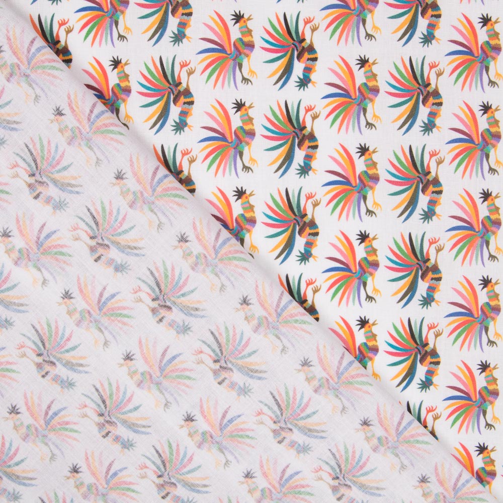 Popeline Coq Multicolore - Ribes y Casals