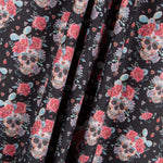 Tissu Coton Catrina Cactus Noir - Ribes y Casals