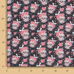 Tissu Coton Catrina Cactus Noir - Ribes y Casals
