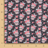 Tissu Coton Catrina Cactus Noir - Ribes y Casals