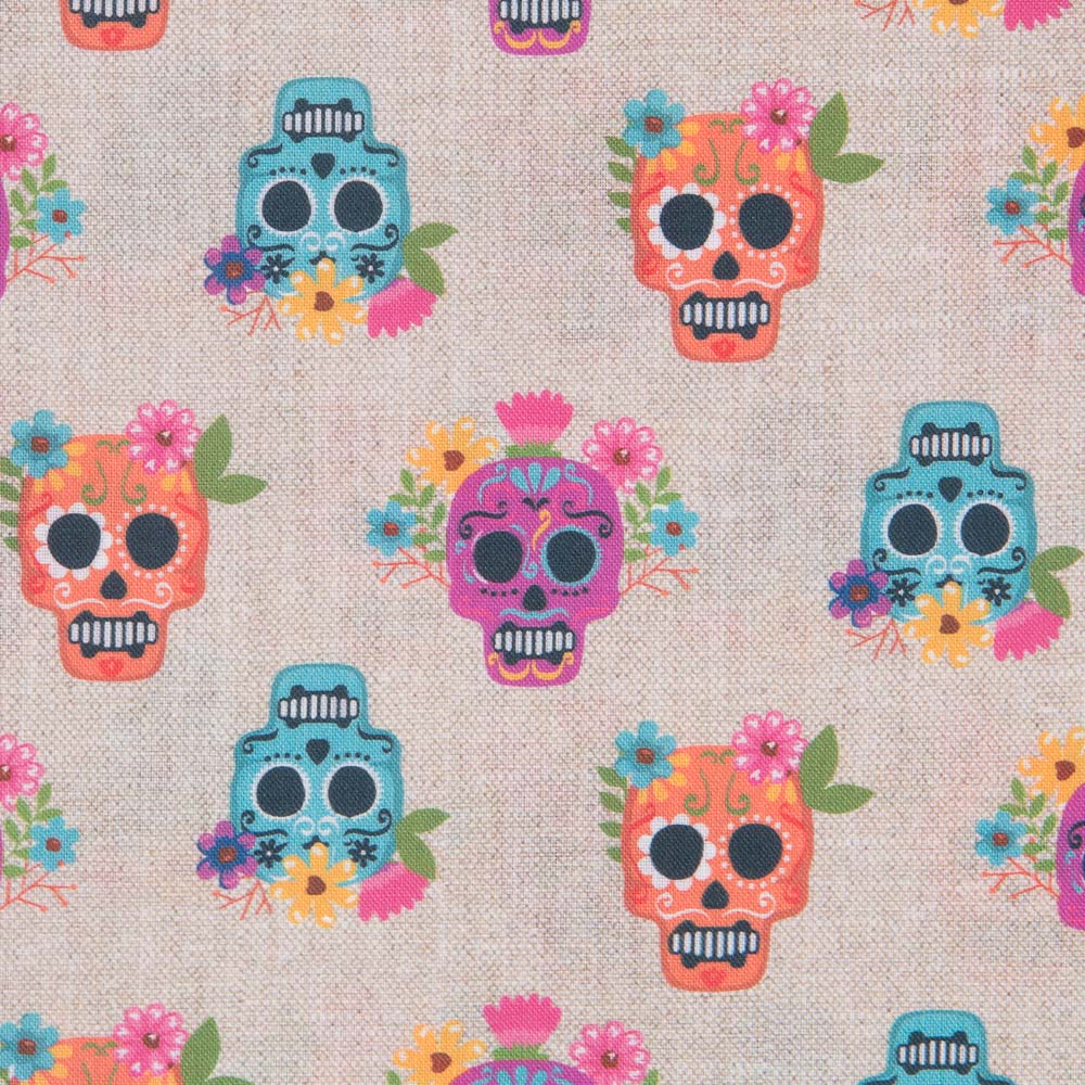 Tissu Coton Rustique Catrinas - Ribes y Casals