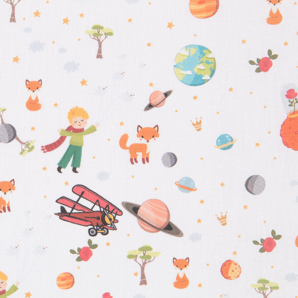 Tissu Coton Petit Prince Blanc - Ribes y Casals