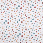 Tissu Coton Blanc Planètes - Ribes y Casals