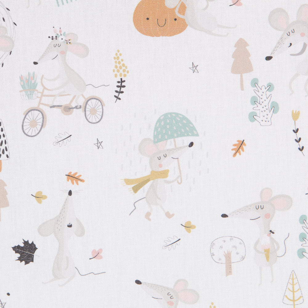 Tissu Coton Souris Forêts - Ribes y Casals