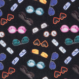 Tissu Coton Noir Lunettes Soleil - Ribes y Casals