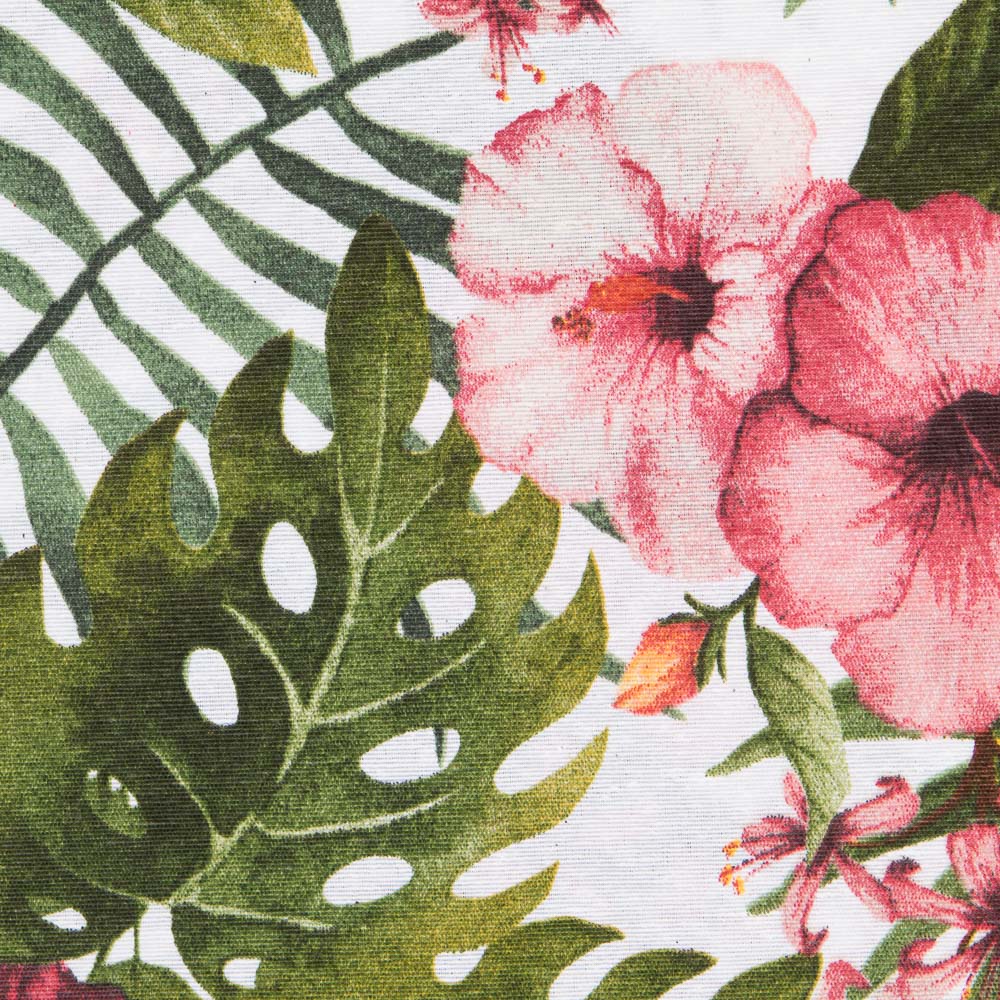 Toile Imprimée Fleur Tropicale Blanche - Ribes y Casals