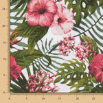 Toile Imprimée Fleur Tropicale Blanche - Ribes y Casals
