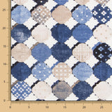 Toile Imprimée Patchwork Bleu - Ribes y Casals