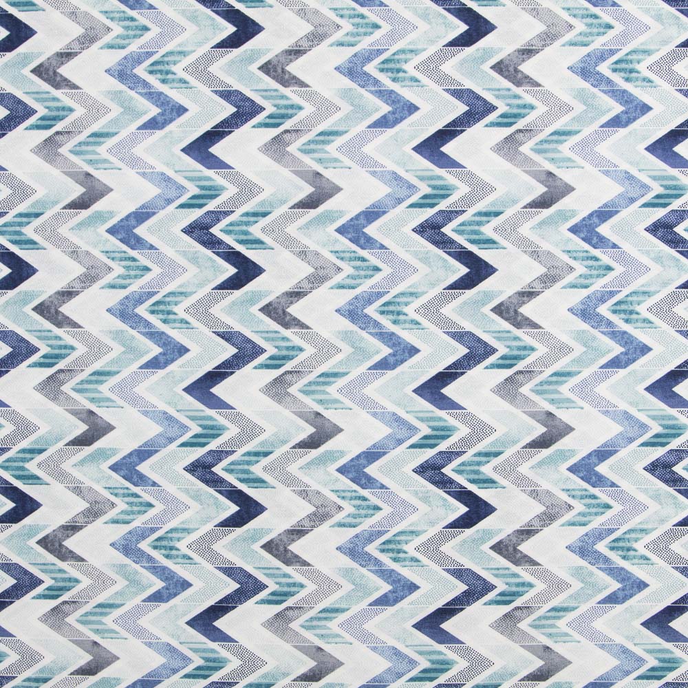 Toile Imprimée Chevron Bleu - Ribes y Casals