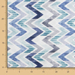 Toile Imprimée Chevron Bleu - Ribes y Casals