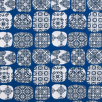 Toile Imprimée Faïence A Carreaux Bleu - Ribes y Casals