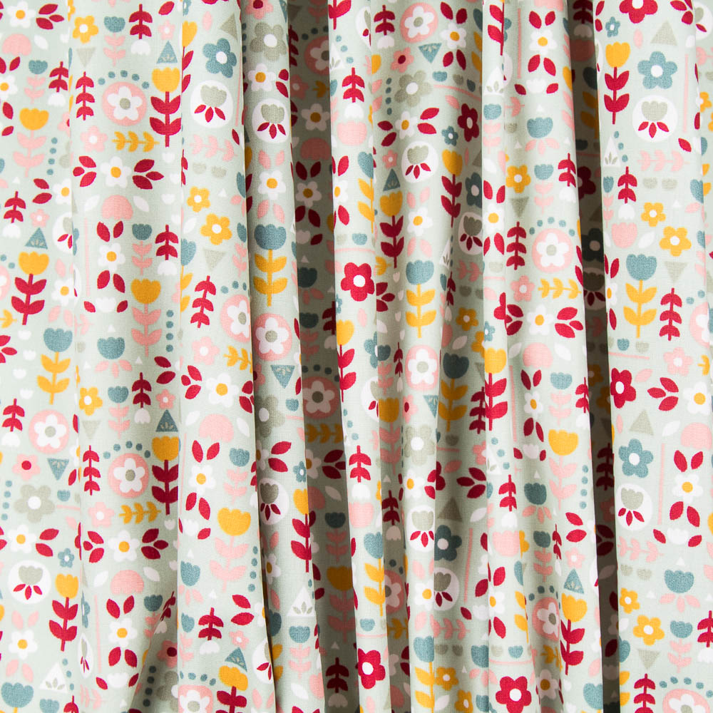 Tissu Coton Fleurs Mosaïque - Ribes y Casals