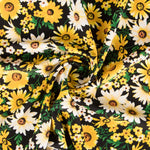 Crêpe Polyester Marguerites Jaune - Ribes y Casals