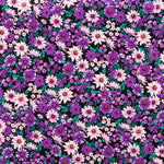 Crêpe Polyester Marguerites Violet - Ribes y Casals