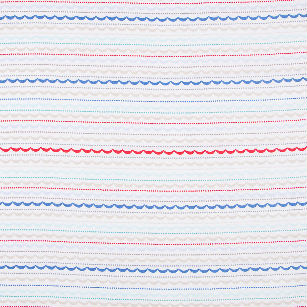 Tissu Coton Bayadère Bleu - Ribes y Casals