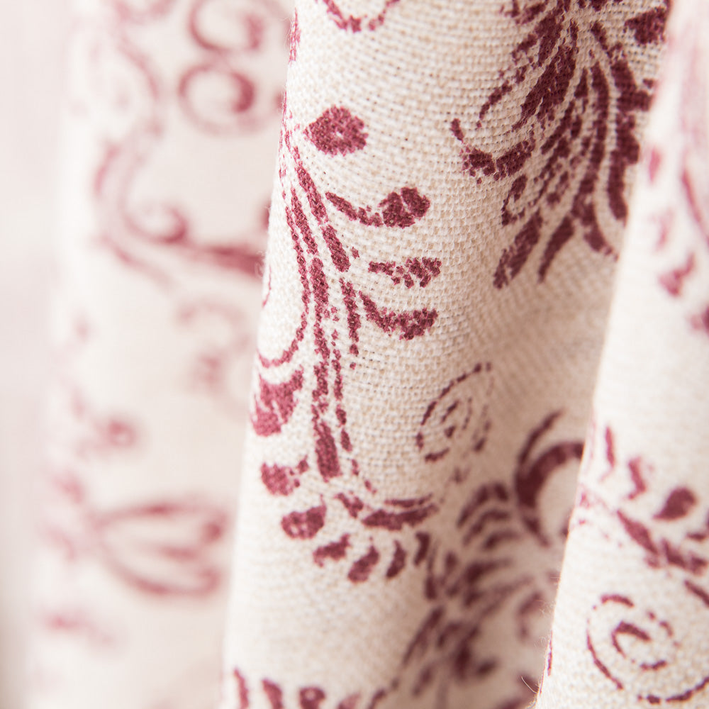 Toile Imprimée Grenat Rustique Baroque - Ribes y Casals