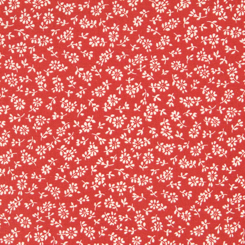 Popeline Brindilles Rouges - Ribes y Casals