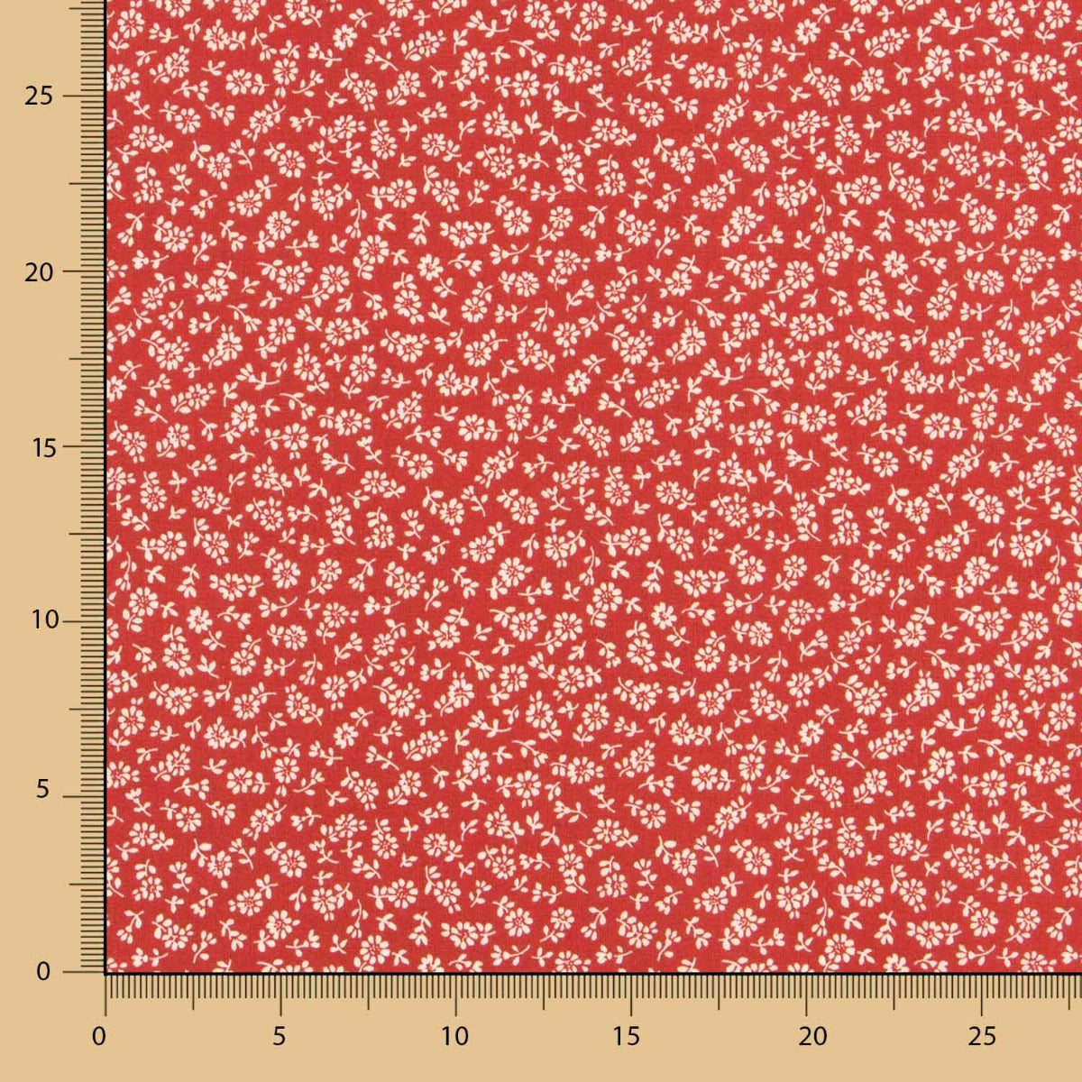 Popeline Brindilles Rouges - Ribes y Casals