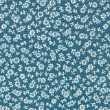 Popeline Brindilles Bleu Pétrole - Ribes y Casals