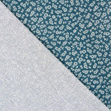 Popeline Brindilles Bleu Pétrole - Ribes y Casals