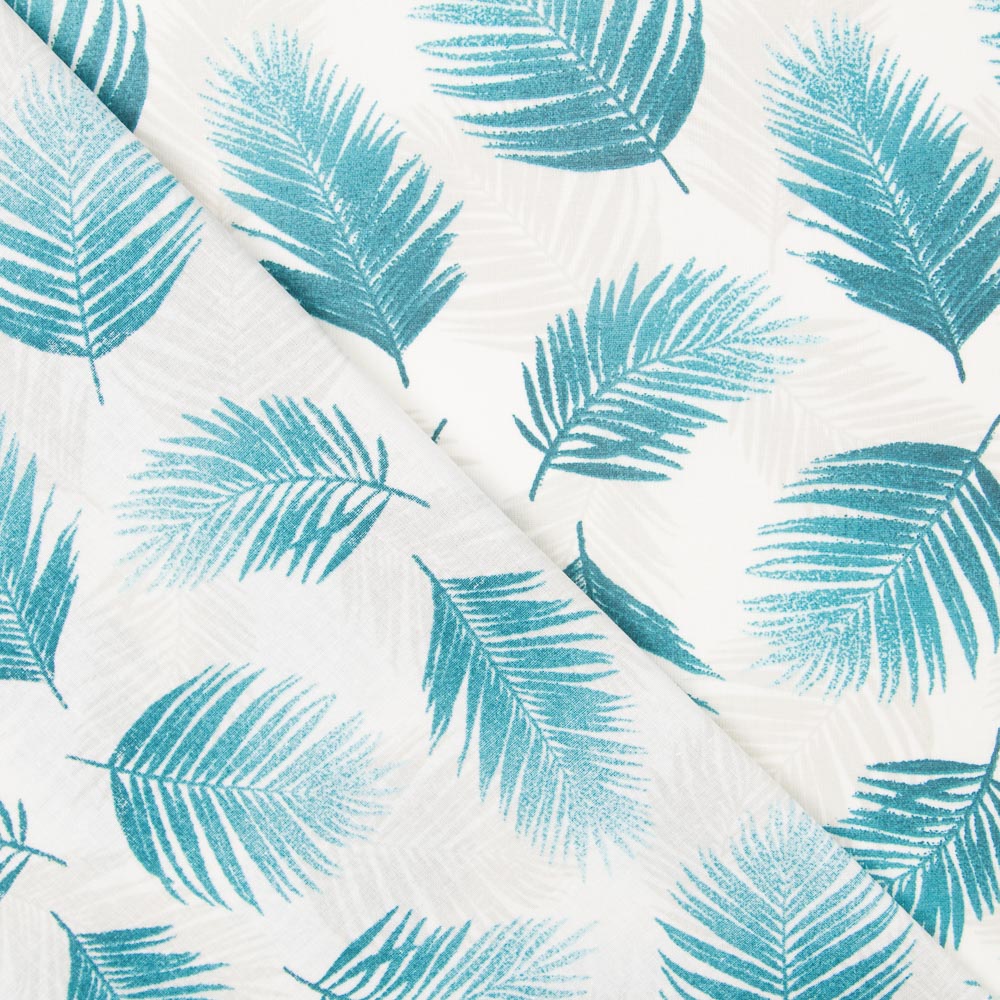 Coton Résiné Feuille De Vigne Turquoise - Ribes y Casals