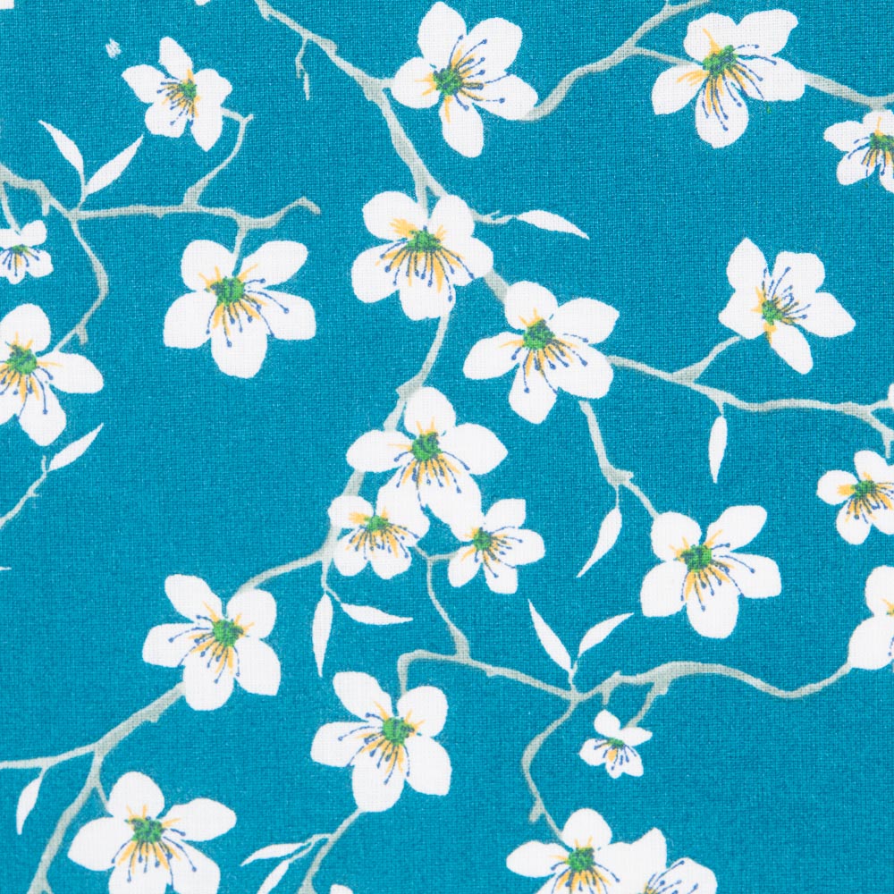 Popeline Tokyo Bleu Canard - Ribes y Casals