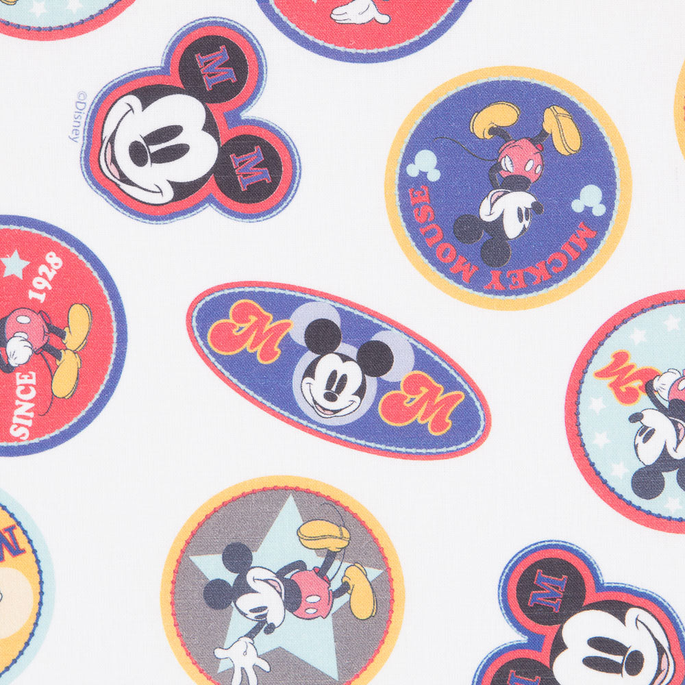 Tissu Coton Mickey Badges - Ribes y Casals