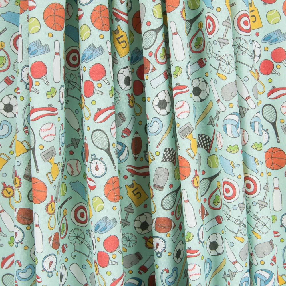 Popeline Sports Aigue-marine - Ribes y Casals